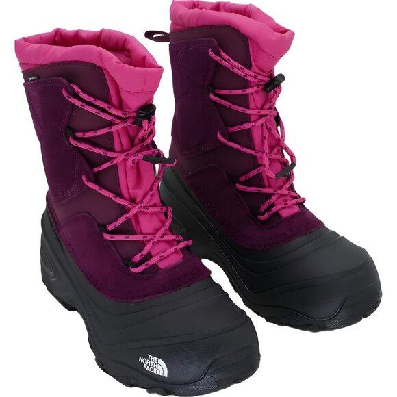 The North Face Alpenglow V WP Girls Snow Hiking Boots Black/Boysenberry US 5 - Picture 4 of 6